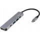 HUB USB Fixed Fixed | 5-port USB-C HUB Mini for laptops and tablets | FIXHU-MN-GR | Gray
