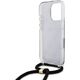 Guess Guess GUHCP16LHC4SEK iPhone 16 Pro 6.3"   czarny/black hardcase Crossbody Cord 4G Print