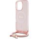 Guess Guess GUHMP16XHCTSGNSP iPhone 16 Pro Max  6.9" różowy/pink hardcase Crossbody Cord Script MagSafe