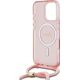 Guess Guess GUHMP16XHCTSGNSP iPhone 16 Pro Max  6.9" różowy/pink hardcase Crossbody Cord Script MagSafe