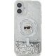Karl Lagerfeld Karl Lagerfeld KLHMP16SLGKISGH iPhone 16  6.1" hardcase transparent Liquid Glitter Karl Head Magsafe