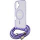 Guess Guess GUHMP16SHCTSGNSU iPhone 16 6.1"     fioletowy/purple hardcase Crossbody Cord Script MagSafe