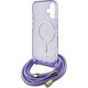 Guess Guess GUHMP16SHCTSGNSU iPhone 16 6.1"     fioletowy/purple hardcase Crossbody Cord Script MagSafe