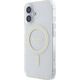 Guess Guess GUHMP16MHFGERET iPhone 16 Plus 6.7" transparent hardcase IML Glitter Circle MagSafe