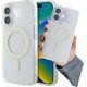 Guess Guess GUHMP16MHFGERET iPhone 16 Plus 6.7" transparent hardcase IML Glitter Circle MagSafe
