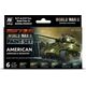 Vallejo Vallejo: 70.203 - Model Color - WWII American Armour & Infantry (6 x 18 ml)