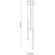 Lampa wisząca TK Lighting LAMP PENDANT PIANO G9 3X8W BK