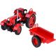 Jokomisiada Czerwony Metalowy Traktor z przyczepką Skrętne Gumowe koła 1:18 ZA5202