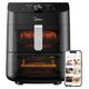 Frytkownica beztłuszczowa Midea Midea Two Zone Airfryer | MAD1100DADK | Power 1850 W | Capacity 4.4/6.4 L | Rapid Air technology | Black