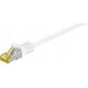 Goobay RJ45 patchkabel, CAT 6A S/FTP (PiMF), 500 MHz z CAT 7 kable surowym, biały - Długość kabla 1.5 m