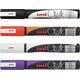 UNIBALL Uni Chalk marker sæt Halloween med 4 stk PWE-5M ( colours white, black, purple, orange)