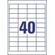 AVERY Universaletiketter Avery 48,5x25,4 mm, hvid med Ultragrip + 30% ekstra indhold - (65 ark x 40 stk.)