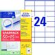 AVERY Universaletiketter Avery 70x36 mm, hvid med Ultragrip + 30% ekstra indhold - (65 ark x  24 stk.)