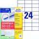 AVERY Universaletiketter Avery 70x37 mm, hvid med Ultragrip + 30% ekstra indhold - (65 ark x 24 stk.)