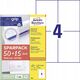 AVERY Universaletiketter Avery 105x148 mm, hvid med Ultragrip +30% ekstra indhold - (65 ark x 4 stk.)