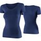 Brubeck SS1398W Koszulka damska z krótkim rękawem COMFORT MERINO granatowy XL