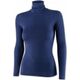 Brubeck LS1627W Koszulka damska z golfem COMFORT MERINO granatowy S