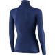 Brubeck LS1627W Koszulka damska z golfem COMFORT MERINO granatowy S