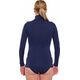 Brubeck LS1627W Koszulka damska z golfem COMFORT MERINO granatowy S