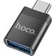 Hoco HOCO ADAPTER OTG ZE ZŁĄCZA TYP C DO USB A (ŻEŃSKI) UA17 CZARNY