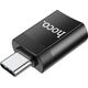 Hoco HOCO ADAPTER OTG ZE ZŁĄCZA TYP C DO USB A (ŻEŃSKI) UA17 CZARNY