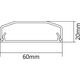 Organizer Cabletech Listwa maskująca plastikowa biała 60x20x750mm