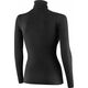 Brubeck LS1627W Koszulka damska z golfem COMFORT MERINO czarny M