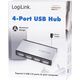HUB USB LogiLink LogiLink USB 2.0 4-port HUB m. Netzteil Alu