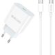 Ładowarka Jellico JELLICO ładowarka sieciowa AK180 PD 20W 1xUSB-C + kabel USB-C - USB-C Biały