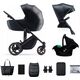 Wózek KinderKraft KINDERKRAFT stroller 3in1 PRIME 2 3IN1 MINK PRO VENEZIAN BLACK, KSPRIM02BLK300I