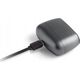 Lampa stołowa Lexon Lexon Minute Alarm Clock Mini Gray/Gun LR154X