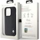 BMW BMW BMHCP15X22RBDK iPhone 15 Pro Max 6.1" czarny/black hardcase Leather Blue Dots