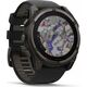 Zegarek sportowy Garmin Garmin fēnix® 8 – 51mm Solar Sapphire carbon gray DLC titanium with black/pebble gray silicone