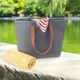 Orion Torba Termiczna Shopper Szara Solidna Wytrzymała ORION 44 x 11 x 35 cm