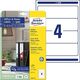 Avery-Zweckform L4761REV-10 61 x 192 mm Papir Hvid 40 stk Kan fjernes igen Mappe-etiketter Bläck, Laser, Kopi