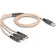 DeLOCK 88158 kabel USB USB 2.0 1,2 m USB A USB C/Micro-USB B/Lightning Przezroczysty