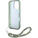 Guess GUHMP16XHCPOFPA iPhone 16 Pro Max   6.9" zielony/green hardcase IML Flowers Allover Electro With Pearl Strap MagSafe