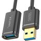 Kabel USB Unitek USB-A - USB-A 0.5 m Czarny (Y-C456GBK)