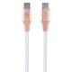 Guess GUCCLALRGDP cable USB-C / USB-C 1.5m Fast Charging Ebossed Logo pink