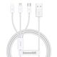 Baseus Superior Data USB-A/microUSB - Lightning - USB-C Cable 3.5A 1m (White)