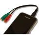 Kabel Manhattan Jack 3.5mm - Jack 3.5mm x2 0.15m czarny (352024)