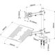 Art Uchwyt biurkowy na monitor 13" - 27" i laptopa L-23 (RAMART L-23)