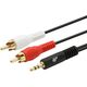 Kabel TB Print Jack 3.5mm - RCA (Cinch) x2 2.5m czarny (AKTBXAJ2RCA250B)