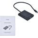 Stacja/replikator I-TEC USB-C - HDMI x2 Czarny  (C31DUAL4KHDMI)