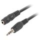 Kabel Lanberg Jack 3.5mm - Jack 3.5mm 5m czarny (CA-MJFJ-10CC-0050-BK)