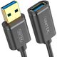 Kabel USB Unitek USB-A - USB-A 1 m Czarny (Y-C457GBK)