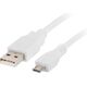 Kabel USB Lanberg USB-A - microUSB 1.8 m Biały (CA-USBM-10CC-0018-W)