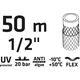 Verto Wąż ogrodowy 50m 1/2" ECONOMIC (15G802)