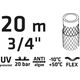 Verto Wąż ogrodowy 20m 3/4" ECONOMIC (15G803)