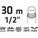 Verto Wąż ogrodowy 30m 1/2" PROFESSIONAL (15G821)
